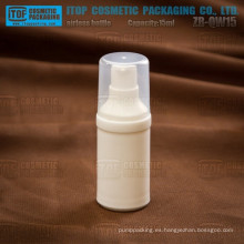 ZB-QW15 15ml inyectado color personalizable oem proporcionado 15ml pp plástico airless botella cosmética